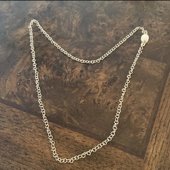 Sterling silver 28” vintage necklace